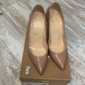 Christian louboutin pigalle follies patent nude